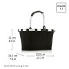 Reisenthel Carrybag XS frame glossy dots black kicsi bevásárló kosár