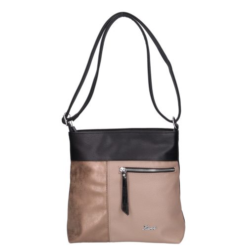 Karen rostbőr táska D 412 fekete drapp bronz