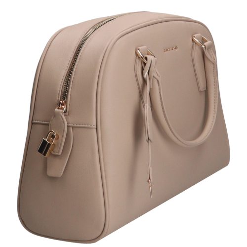 David Jones CM7299 drapp női kézitáska lakattal