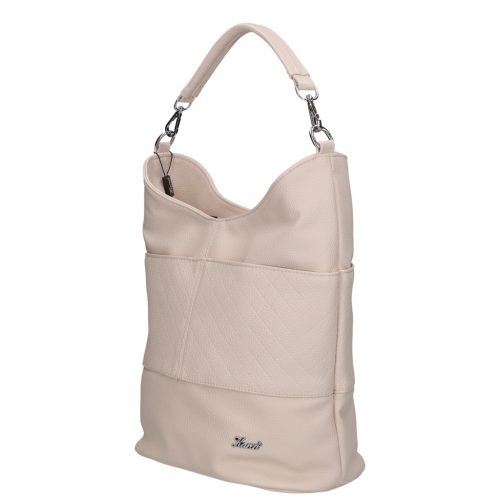 Karen D 207 bézs steppelt rostbőr női táska