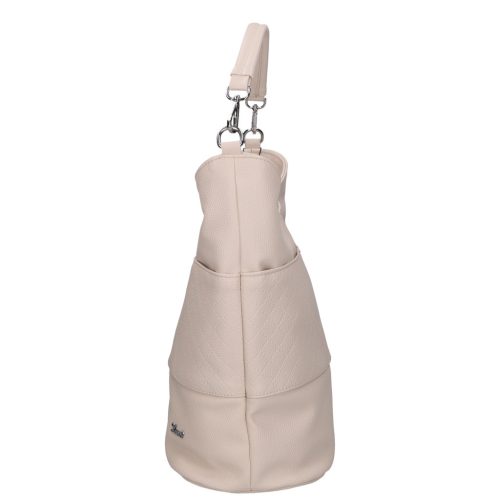 Karen D 207 bézs steppelt rostbőr női táska