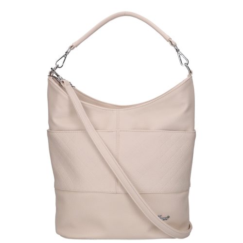 Karen D 207 bézs steppelt rostbőr női táska