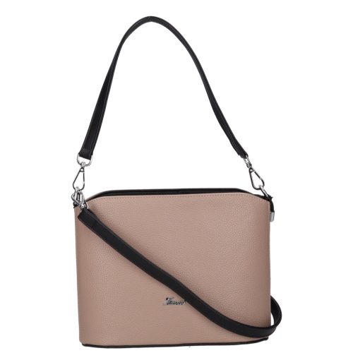 Karen S 087 drapp fekete rostbőr női táska