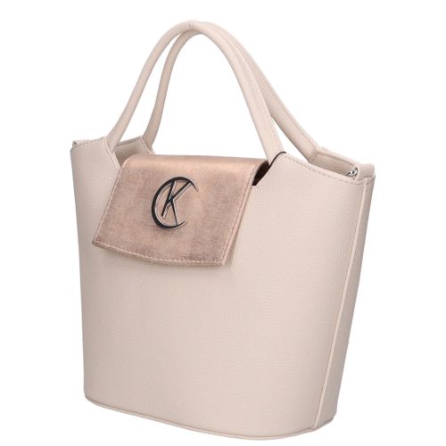 Karen 9420 bézs rozé rostbőr női táska