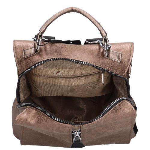 Karen D 408-P bézs steppelt rostbőr női táska