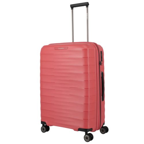 Travelite MOOBY M piros bővíthető közepes méretű bőrönd