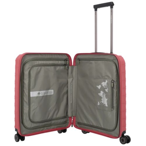 Travelite MOOBY S piros kabin méretű bőrönd