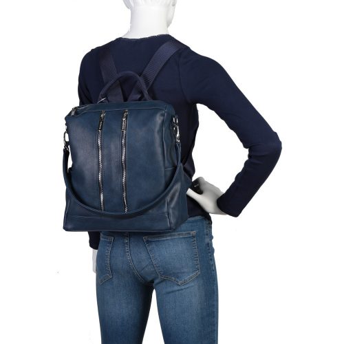 Chiara L 312 fehér rostbőr hátizsák és válltáska 