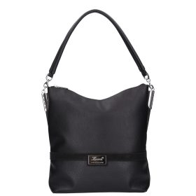 Karen 1337 bis fekete velúr rostbőr női táska