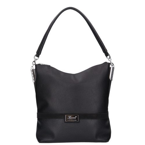 Karen 1337 bis fekete velúr rostbőr női táska