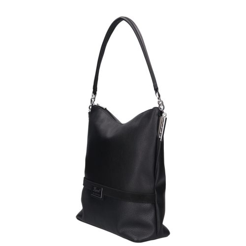 Karen 1337 bis fekete velúr rostbőr női táska