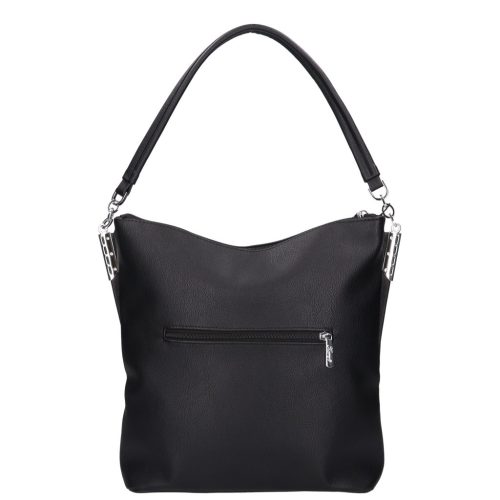 Karen 1337 bis fekete velúr rostbőr női táska