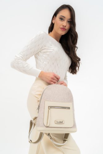 Budmil 10170077-S2 bézs hátizsák