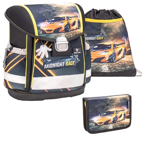Belmil Midnight Race autós elsős iskolatáska szett