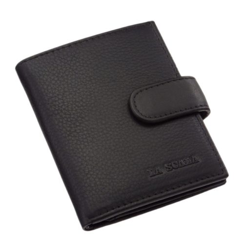 La Scala valódi bőr irat és kártyatartó AD1009/T fekete