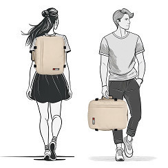 Enrico Benetti Wizzair fedélzeti hátizsák 46225 bézs