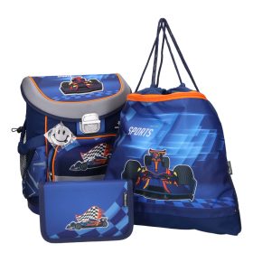 Belmil versenyautós elsős iskolatáska szett 