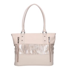 Karen N 087 bézs ezüst rostbőr női táska