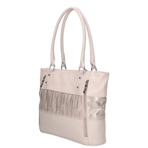 Karen N 087 bézs ezüst rostbőr női táska