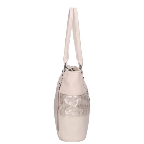 Karen N 087 bézs ezüst rostbőr női táska