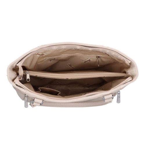 Karen N 087 bézs ezüst rostbőr női táska