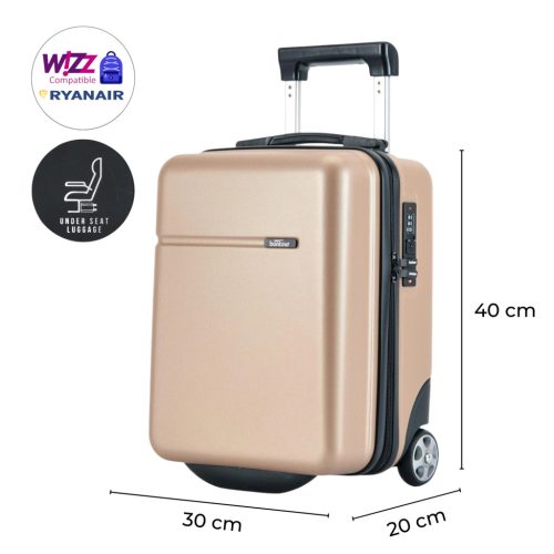 Bontour Wizzair ülés alatti bőrönd XS méret pezsgő 40x30x20 cm