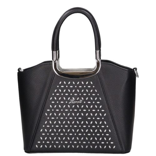 Karen rostbőr táska 9251 L bis fekete ezüst