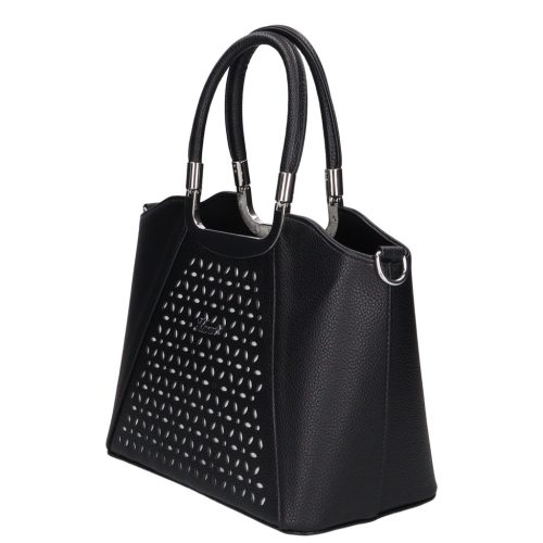 Karen rostbőr táska 9251 L bis fekete ezüst