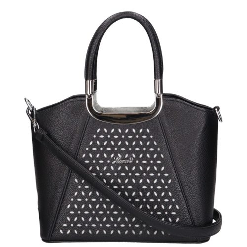 Karen rostbőr táska 9251 L bis fekete ezüst