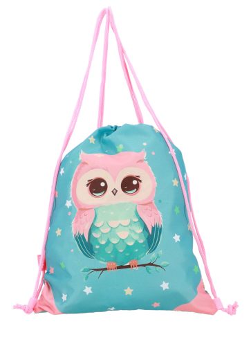 ABC123 baglyos lány iskolatáska szett elsősöknek 4 részes