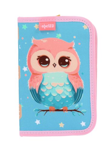 ABC123 baglyos lány iskolatáska szett elsősöknek 4 részes