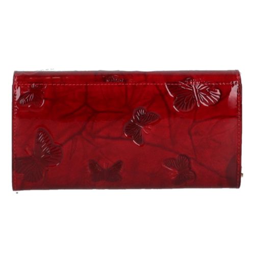 Peterson piros lakk bőr női pénztárca PTN 42106