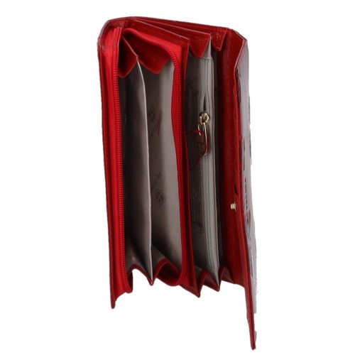 Peterson piros lakk bőr női pénztárca PTN 42106