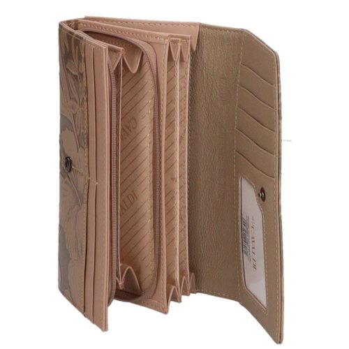 Cavaldi drapp női bőr pénztárca PX20