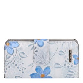 Cavaldi fehér kék bőr női pénztárca PN34