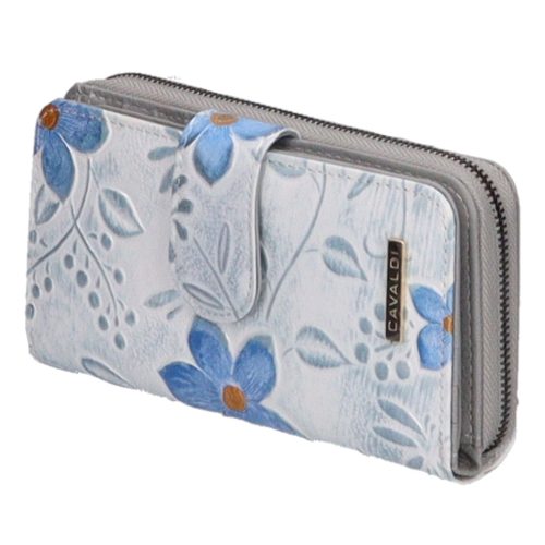 Cavaldi fehér kék bőr női pénztárca PN34