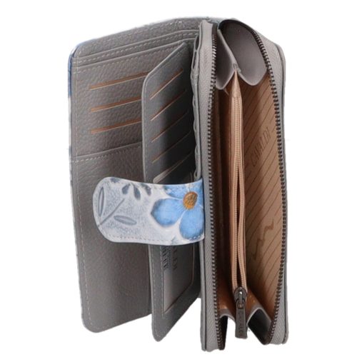 Cavaldi fehér kék bőr női pénztárca PN34