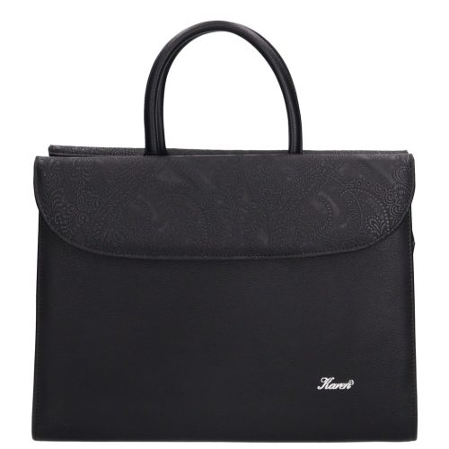 Karen rostbőr táska 284 fekete virág matt