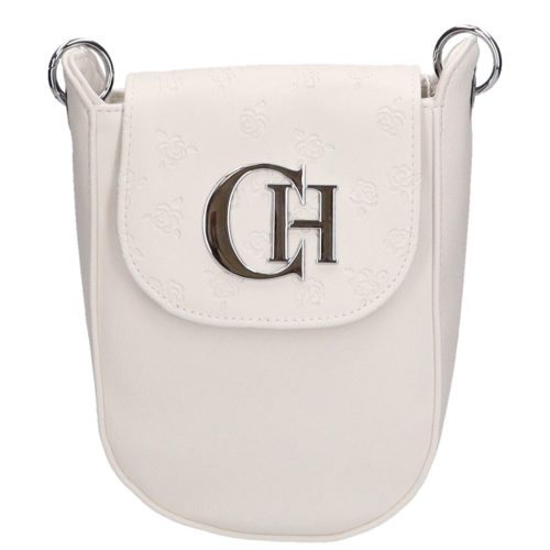 Chiara rostbőr táska K 773 fehér rózsa