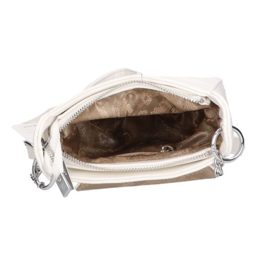 Chiara rostbőr táska K 773 fehér rózsa