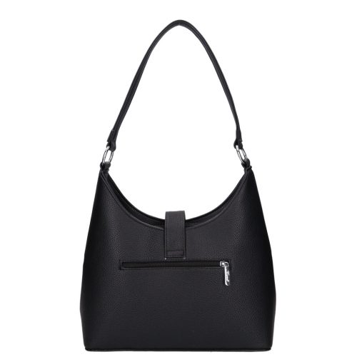 Karen rostbőr táska D 658 fekete ezüst táska