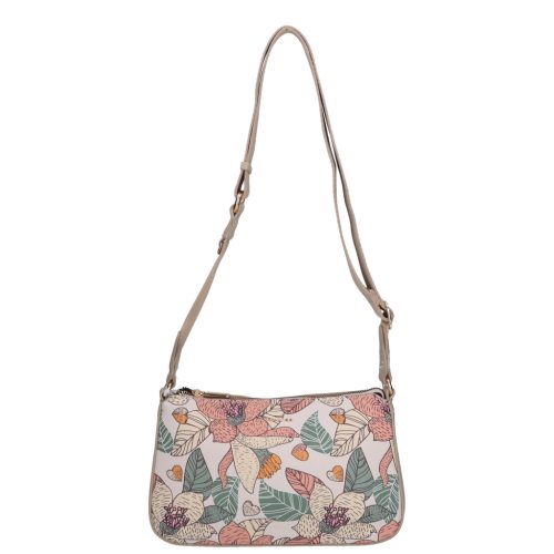 David Jones CM7589 színes virágos cipzáras crossbody táska
