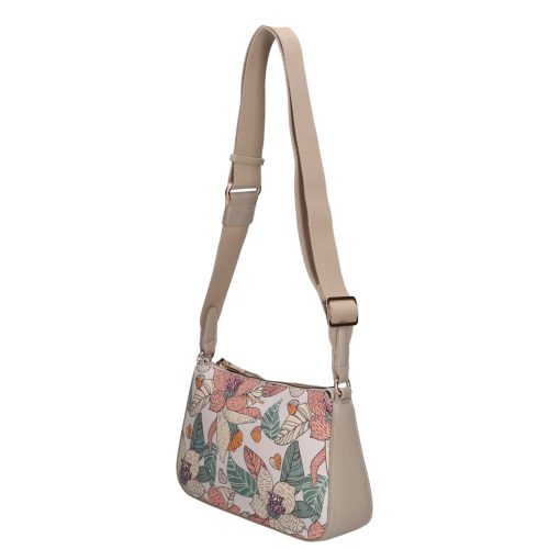 David Jones CM7589 színes virágos cipzáras crossbody táska