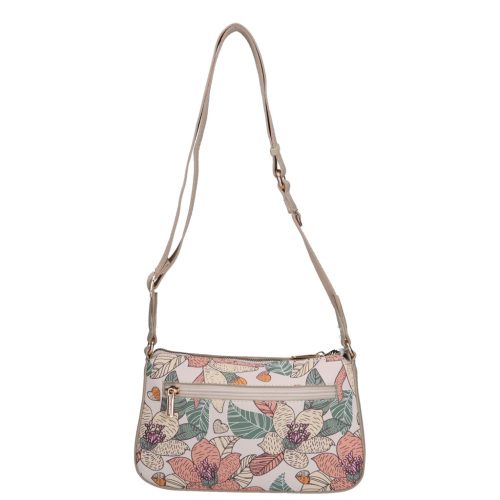 David Jones CM7589 színes virágos cipzáras crossbody táska