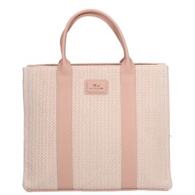 David Jones szalma hatású kézitáska CM6960A bézs púder