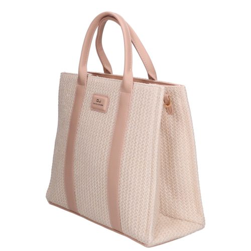 David Jones szalma hatású kézitáska CM6960A bézs púder