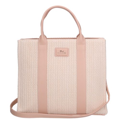 David Jones szalma hatású kézitáska CM6960A bézs púder