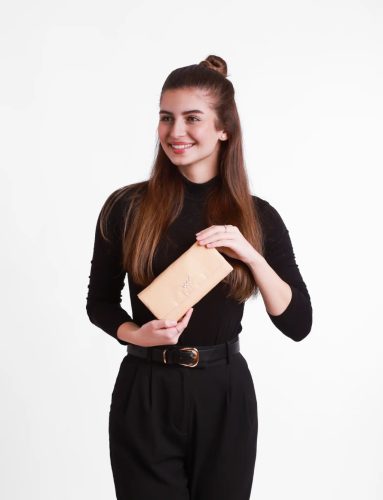 Vuch Guus bézs puha anyagú nagy pénztárca