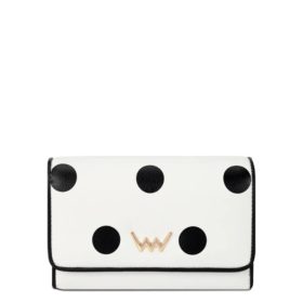   Vuch Claire Creme fehér pöttyös pénztárca patentos füllel