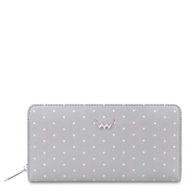 Vuch Fedora szürke pöttyös zipzáras pénztárca